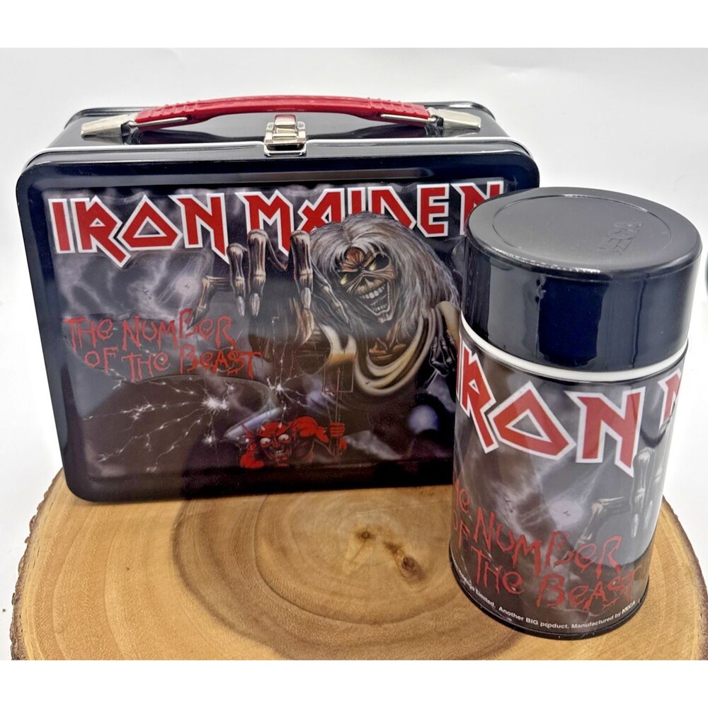 Vintage NECA Limited Edition Iron Maiden Number of The Beast Lunch Box & Thermos